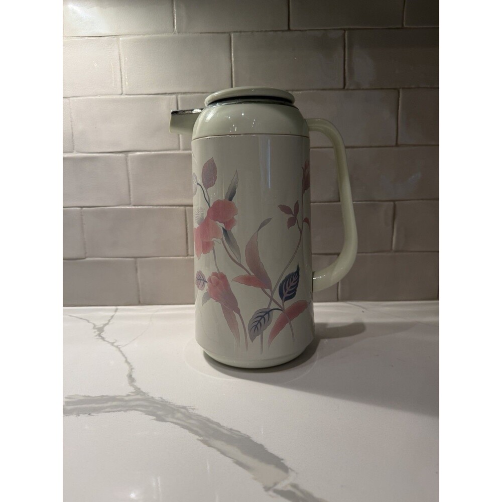 Beautiful Rare Mikasa Continental Silk Flowers 1 Liter Thermos